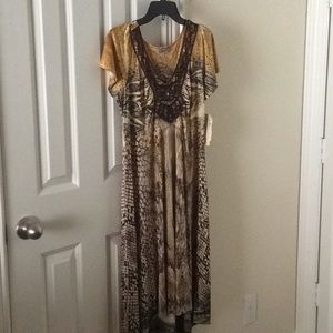 Amber multi snake print mid length dress
